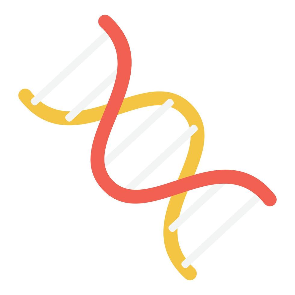 Dna structure icon, flat style vector