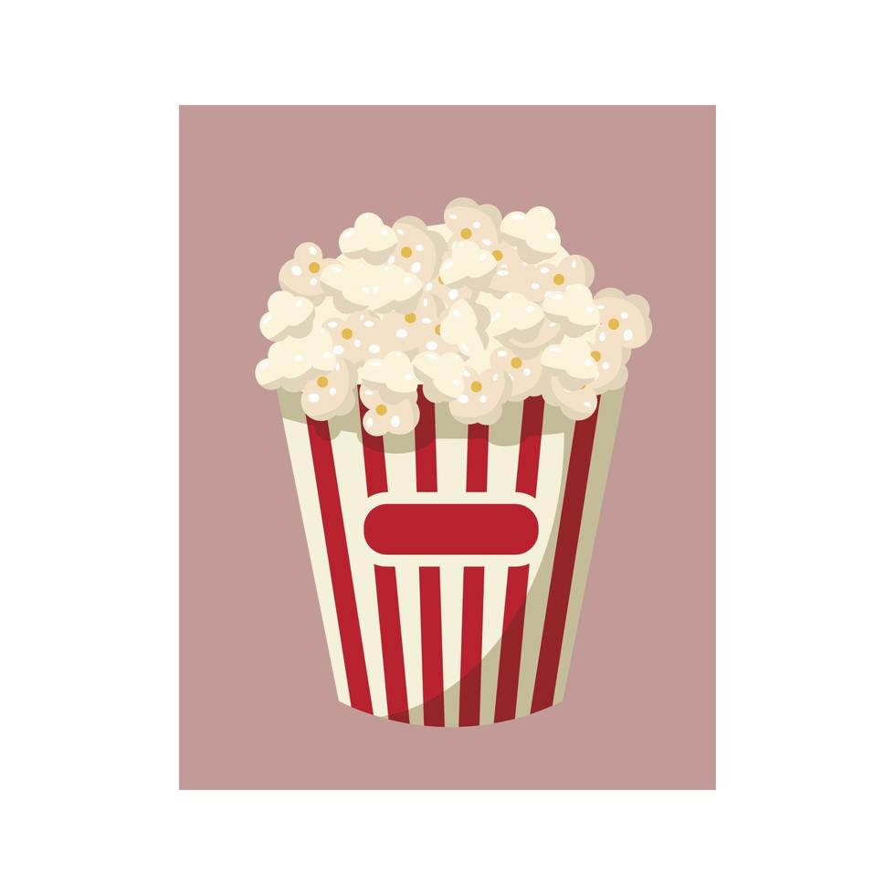 Popcorn icon, cartoon style vector