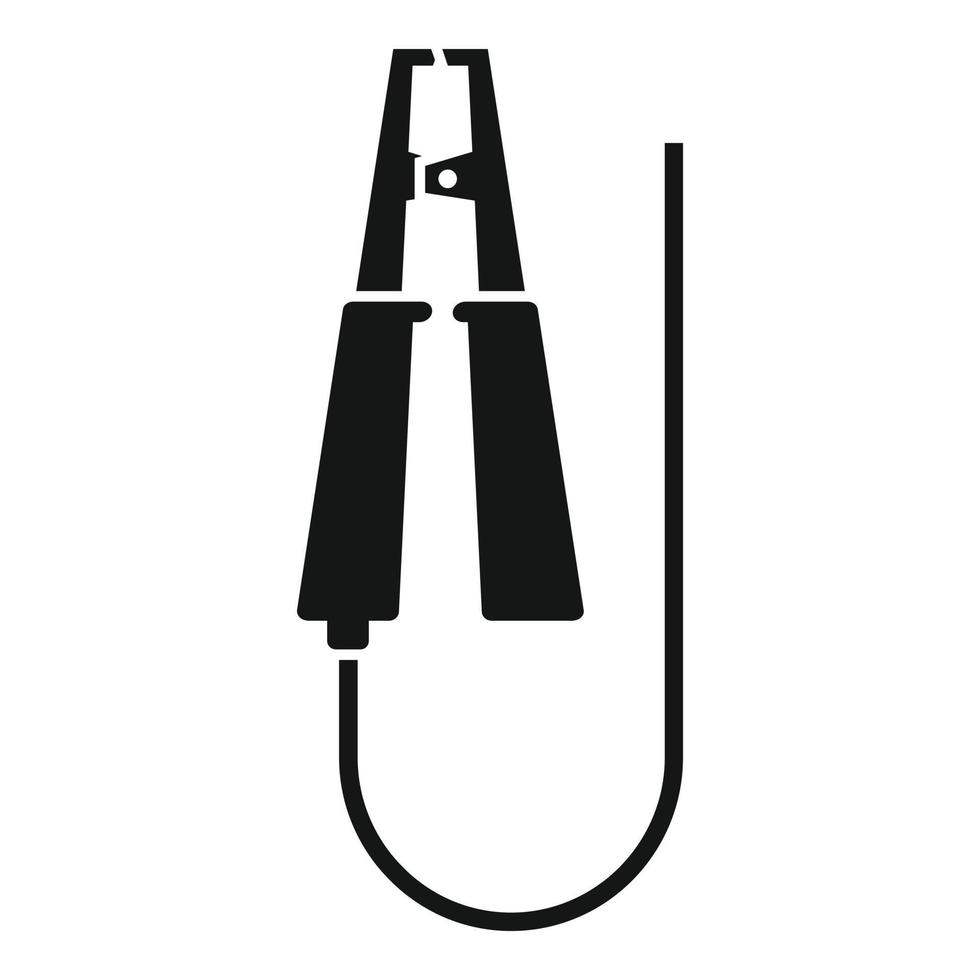 icono de abrazadera de coche eléctrico, estilo simple vector