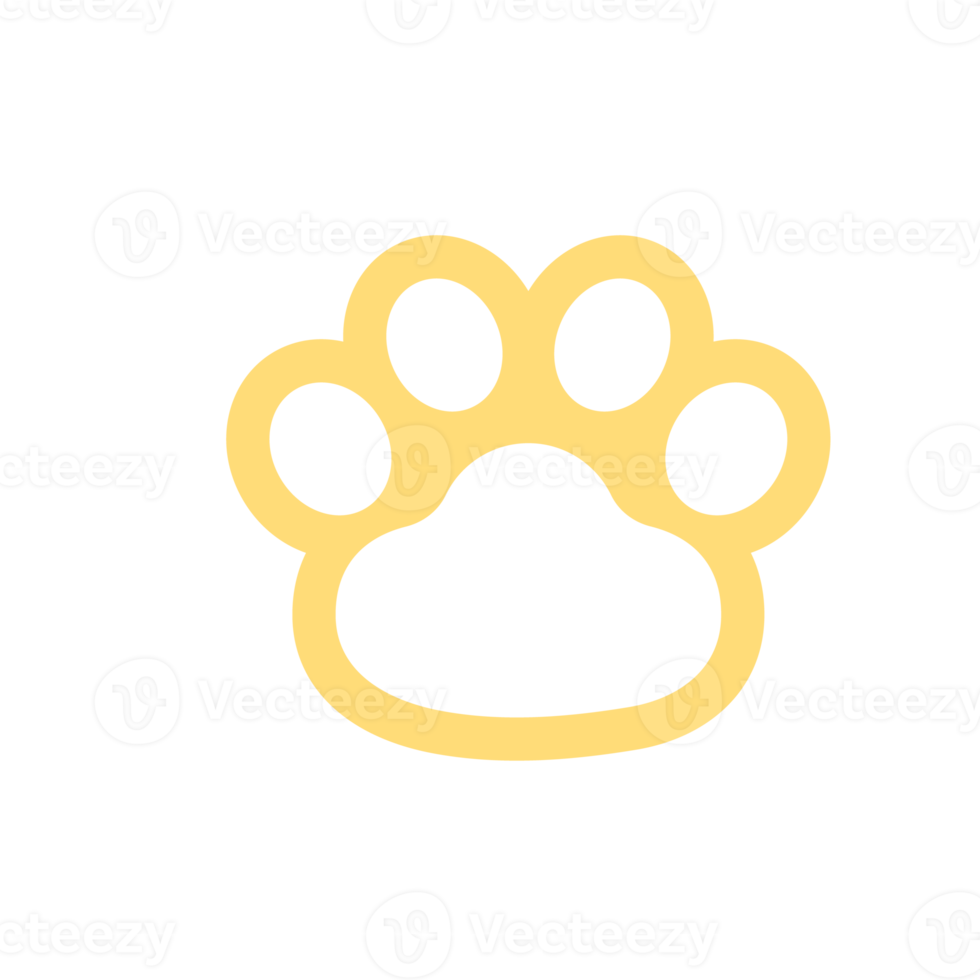 Dog and cat paws with sharp claws. cute animal footprints png