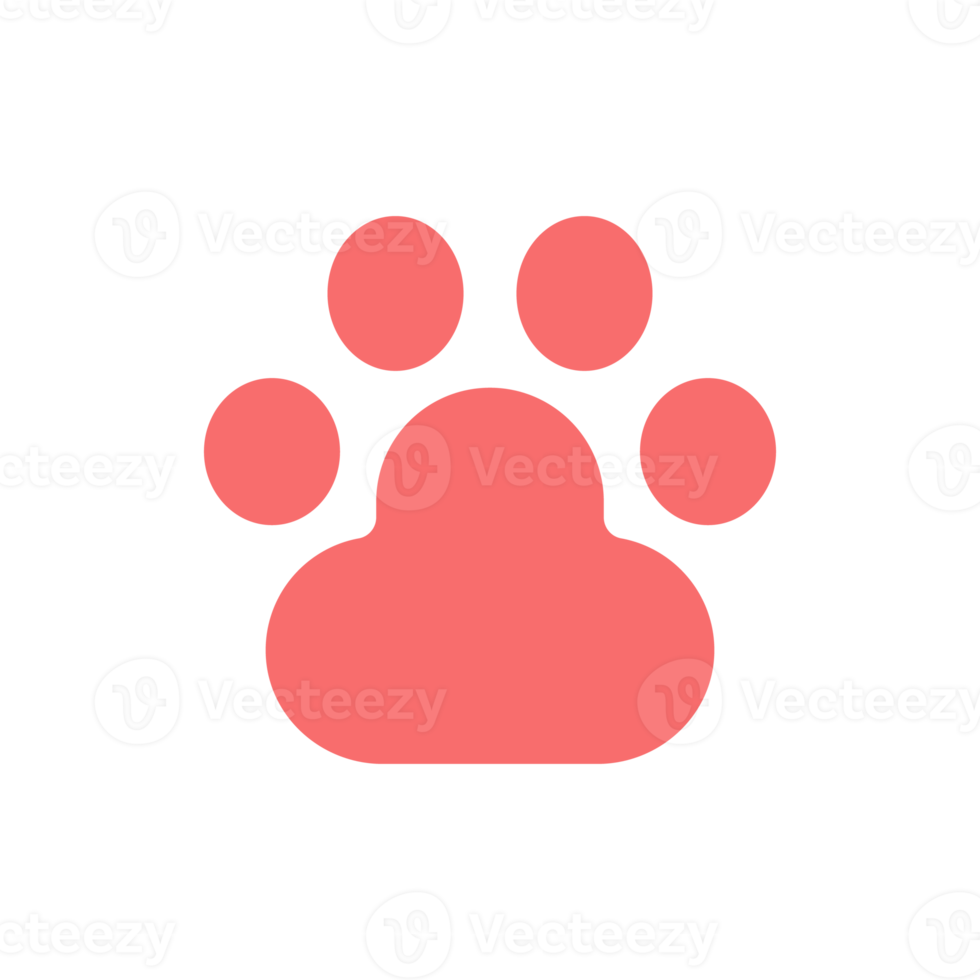 Dog and cat paws with sharp claws. cute animal footprints png