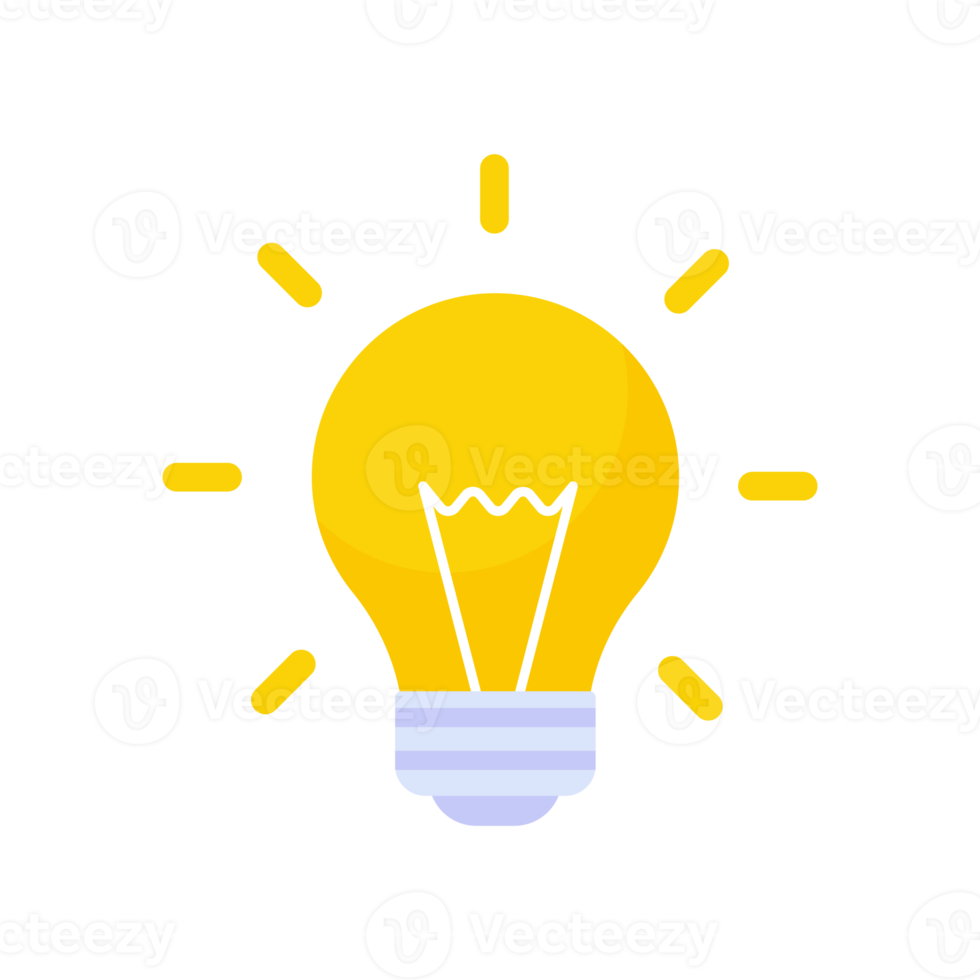 Light bulb icon. Light bulb ideas and creativity. Analytical Thinking for Innovation Processing png