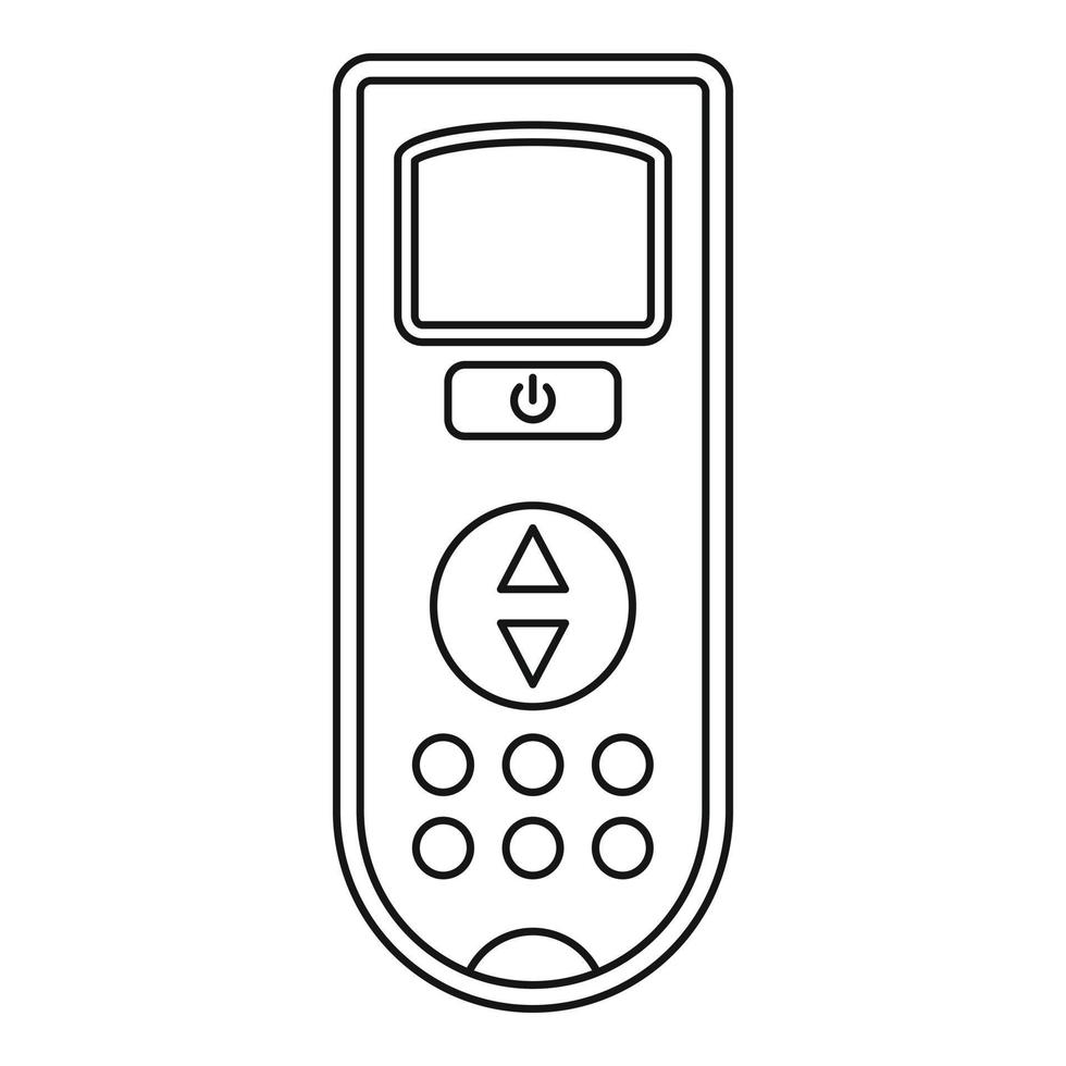 icono del acondicionador de control remoto, estilo de contorno vector