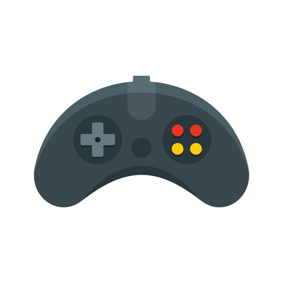 Ergonomic joystick icon, flat style vector
