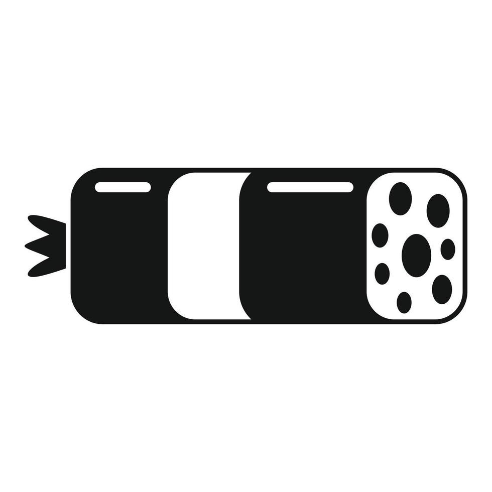 Sausage snag icon, simple style vector