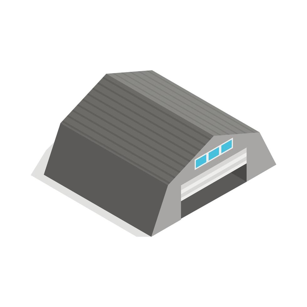 Hangar icon, isometric 3d style vector