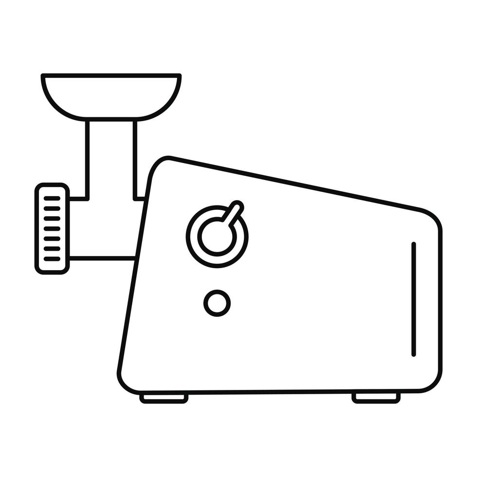 Meat grinder machine icon, outline style vector