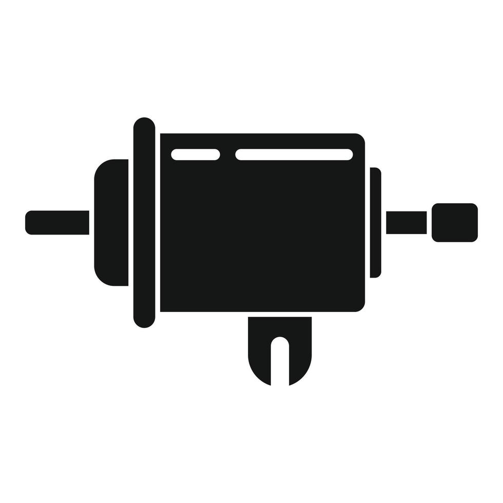Gasoline metal filter icon, simple style vector