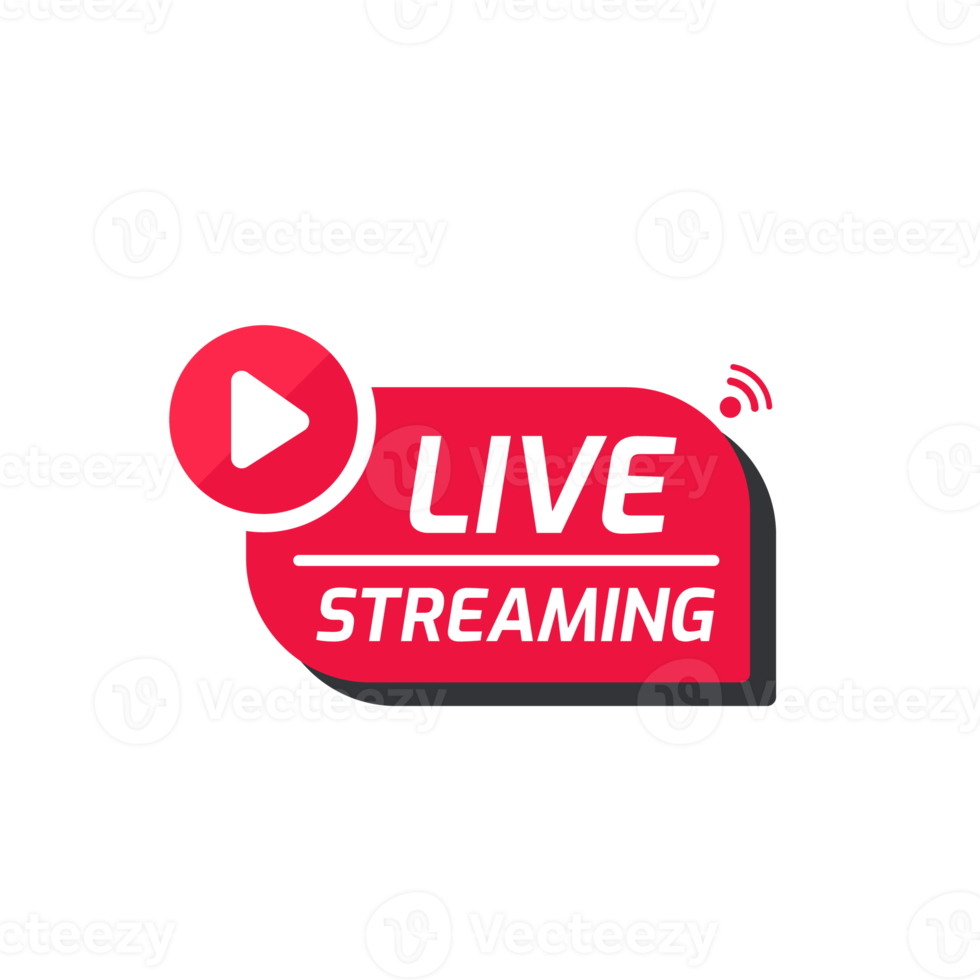 live streaming symbolenset online uitzendpictogram het concept van live streaming voor verkoop op sociale media. png