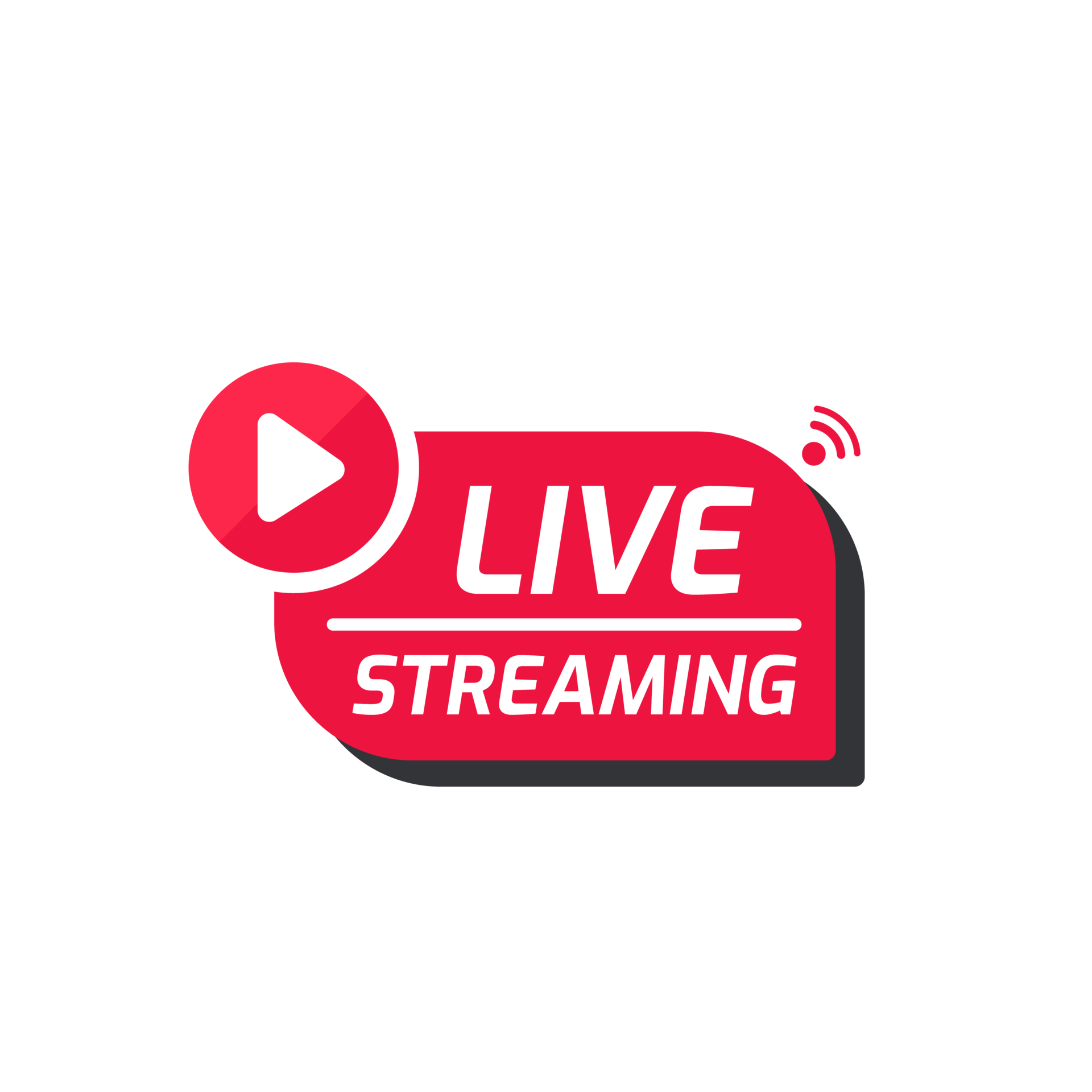 Live streaming symbol set Online broadcast icon The concept of live streaming for selling on social media