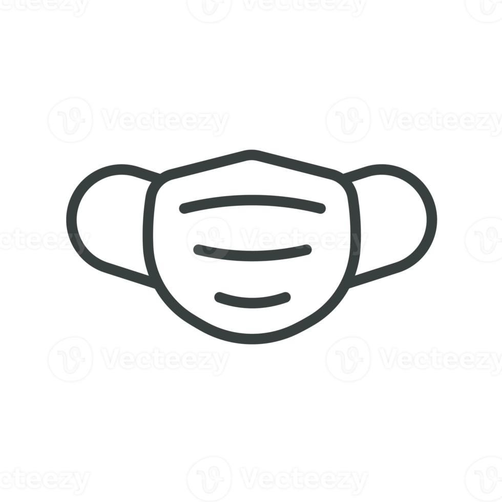medicinsk mask ikon för bär till skydda mot virus covid-19 sjukvård begrepp png
