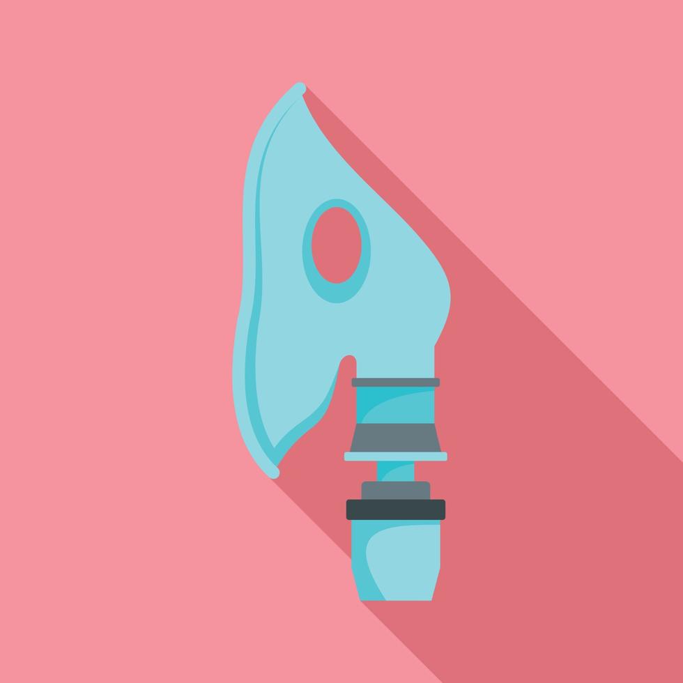 Respiratory mask icon, flat style vector