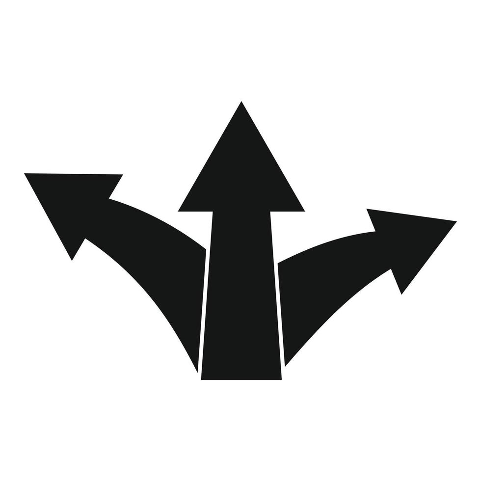 icono de dirección de destino, estilo simple vector