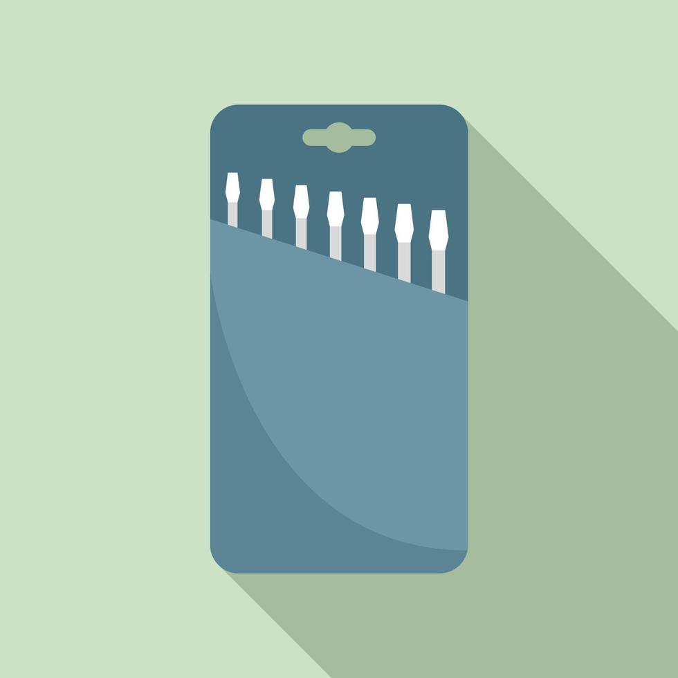 Watch repair screwdriver set icon, flat style vector