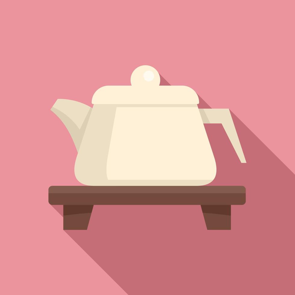 beba el icono de la ceremonia del té, estilo plano vector