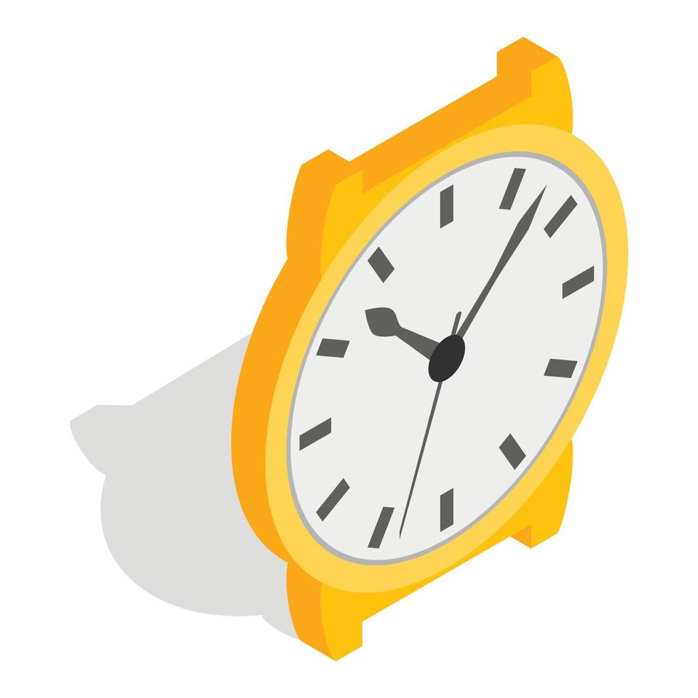 Swiss watch icon, isometric 3d style vector