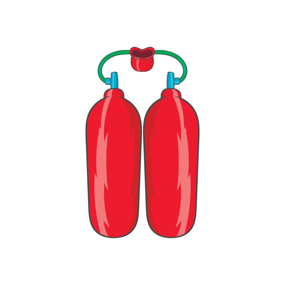 Cylinders for diving icon, cartoon style vector