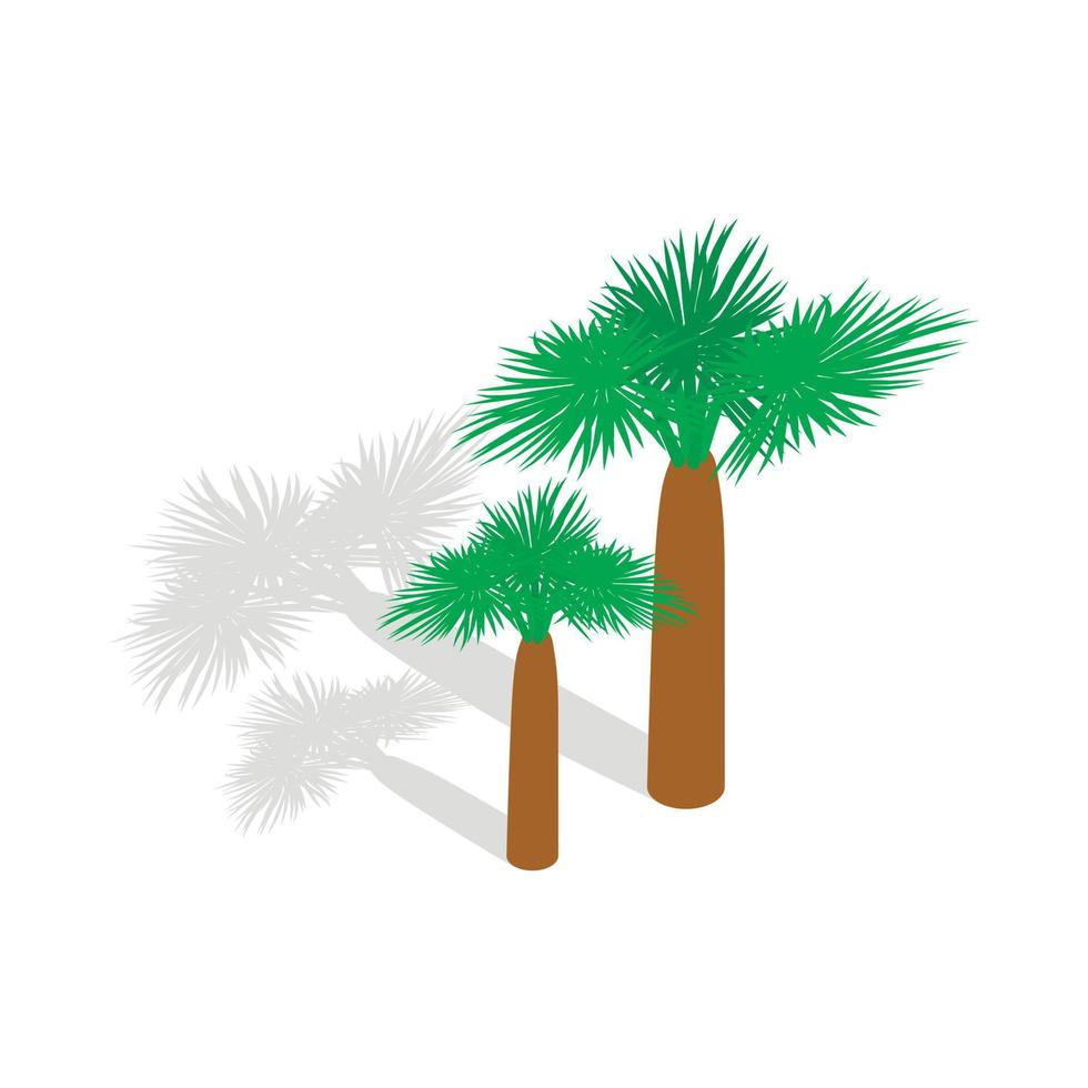 Palms icon in isometric 3d style vector