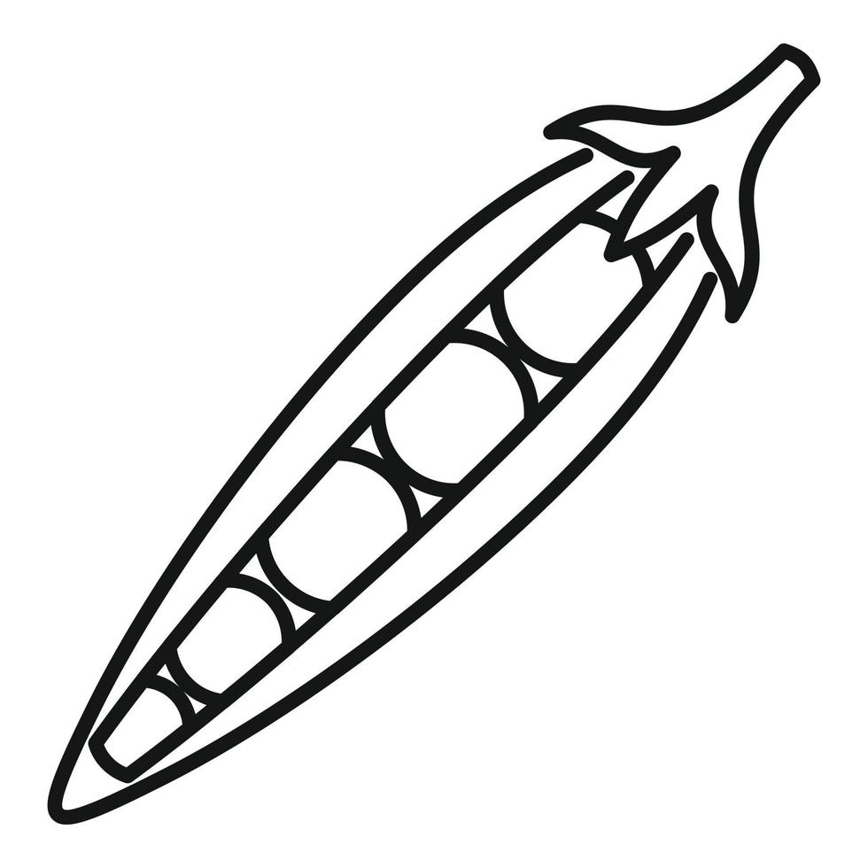 Garden peas icon, outline style vector