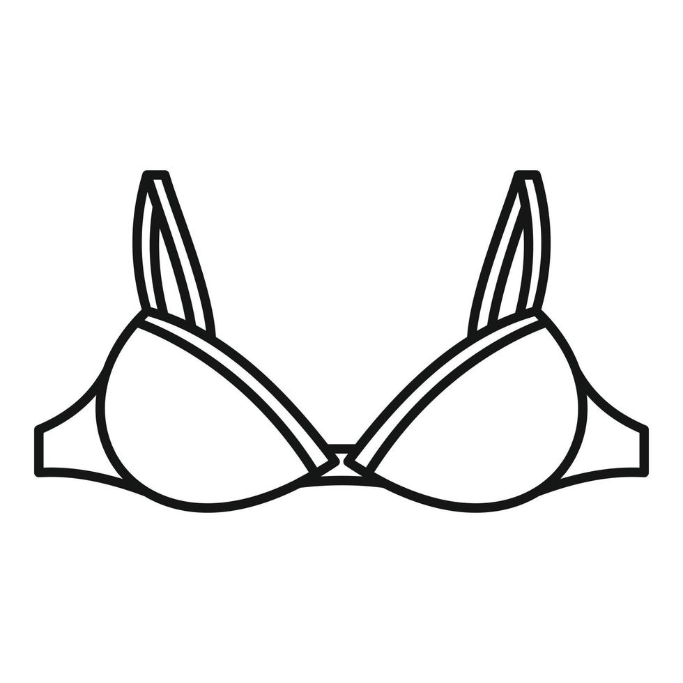 Bralette bra icon outline style Royalty Free Vector Image