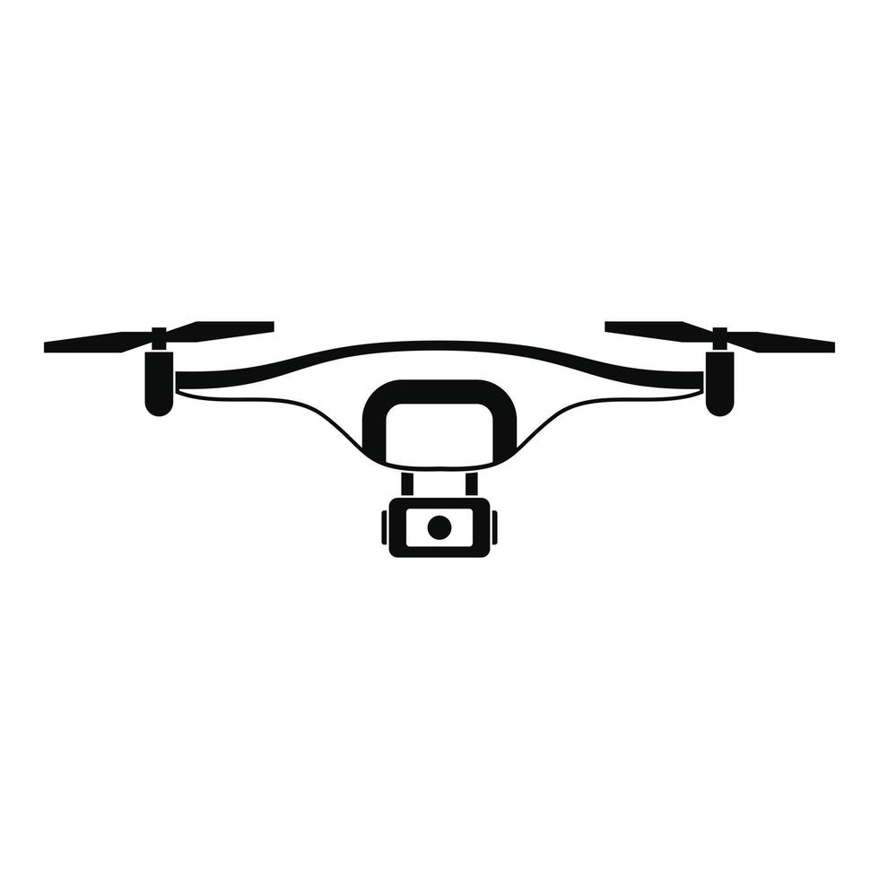 icono de foto drone, estilo simple vector