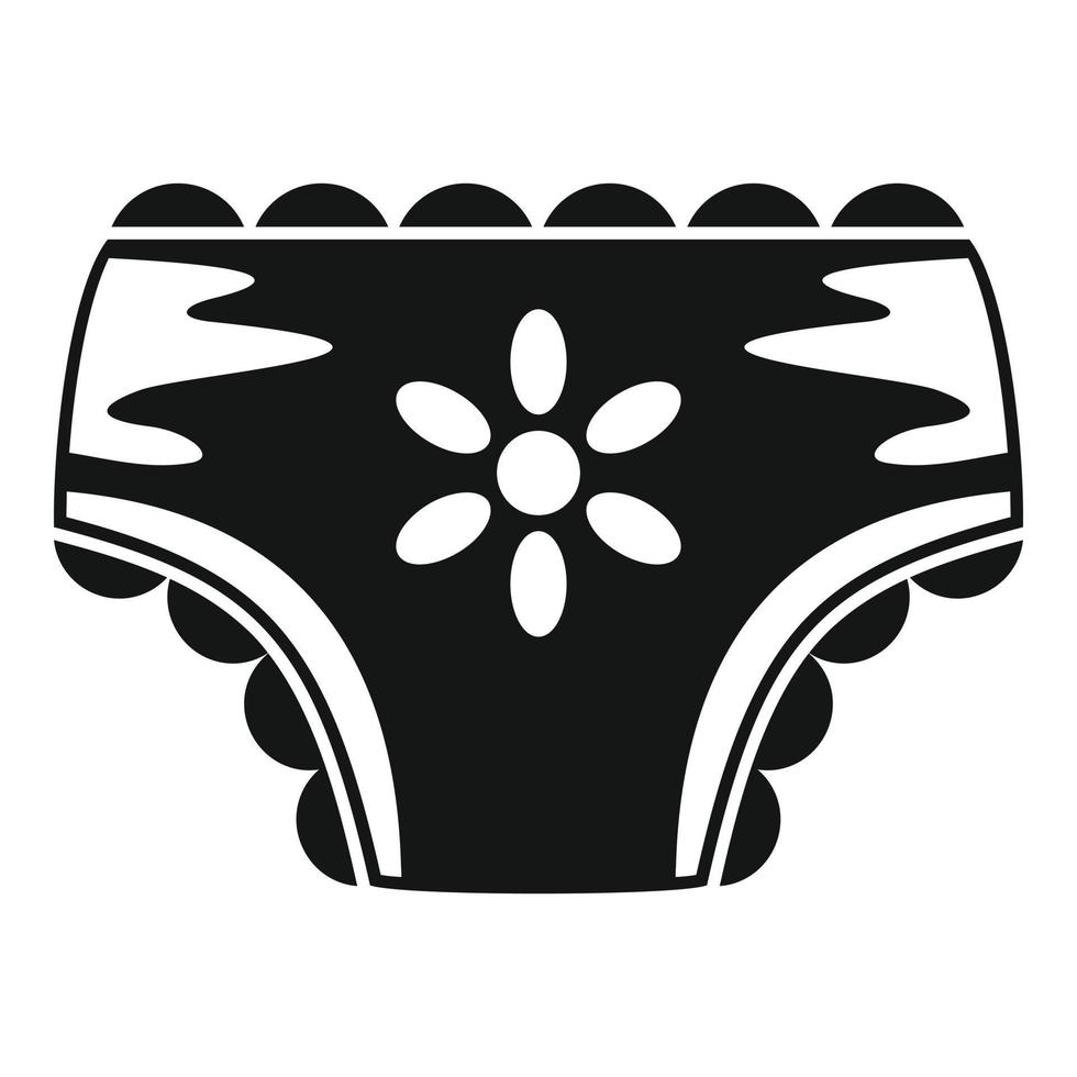 Baby girl nappy icon, simple style vector