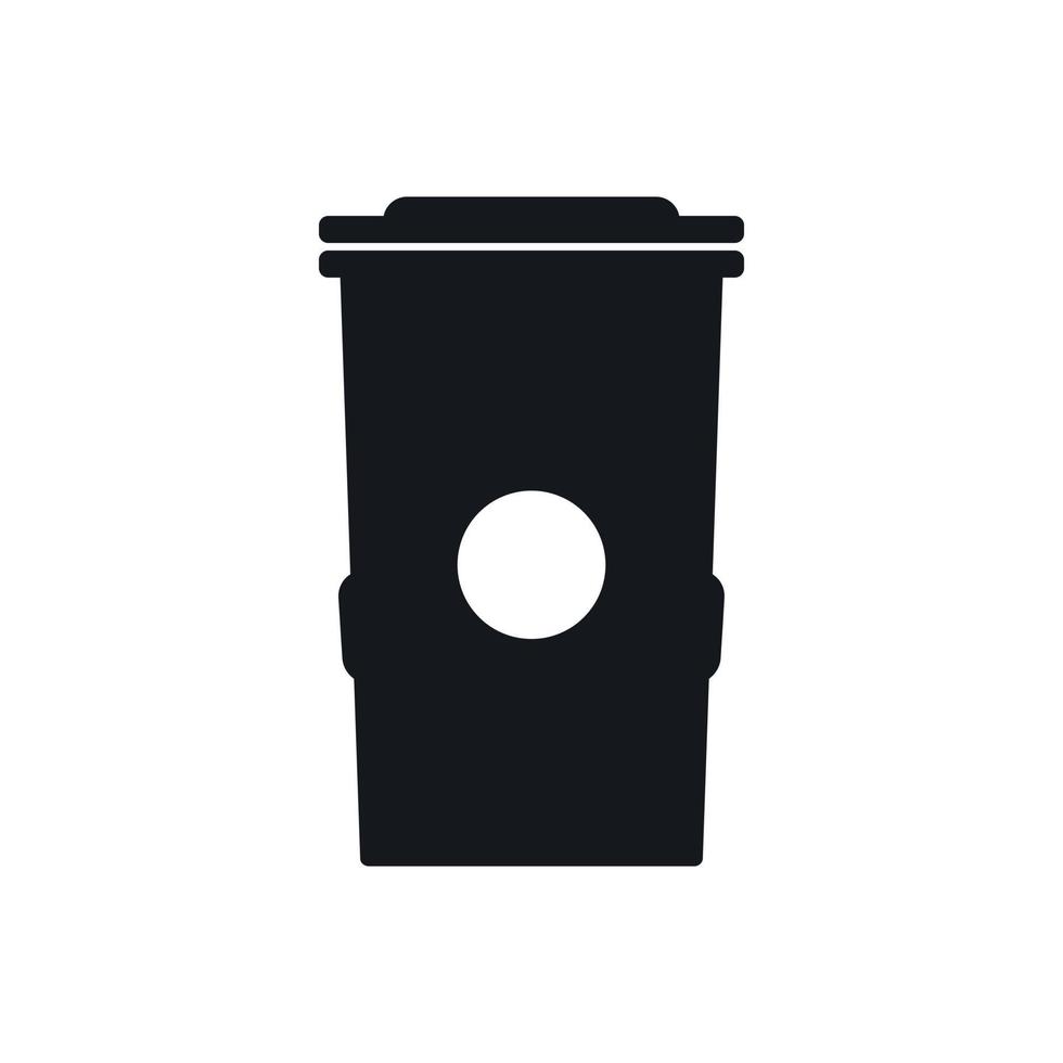 Trash can icon, simple style vector