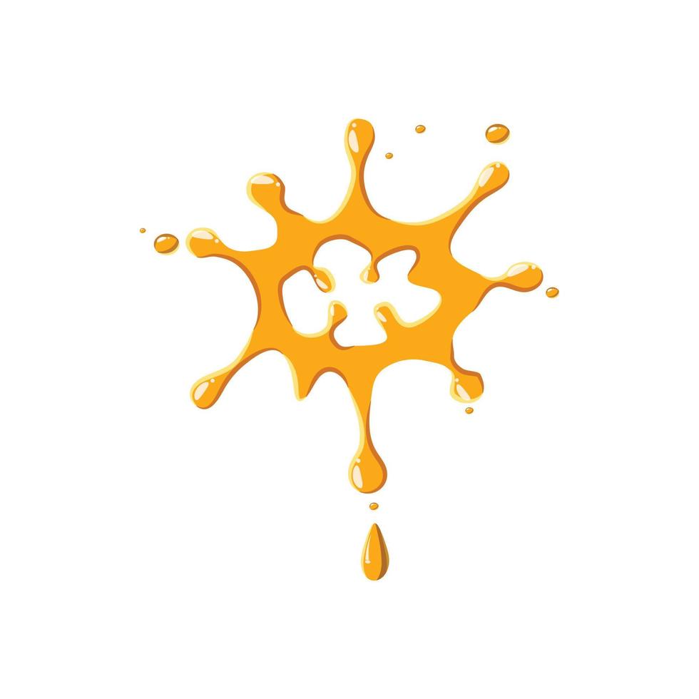 Large drops of honey icon vector