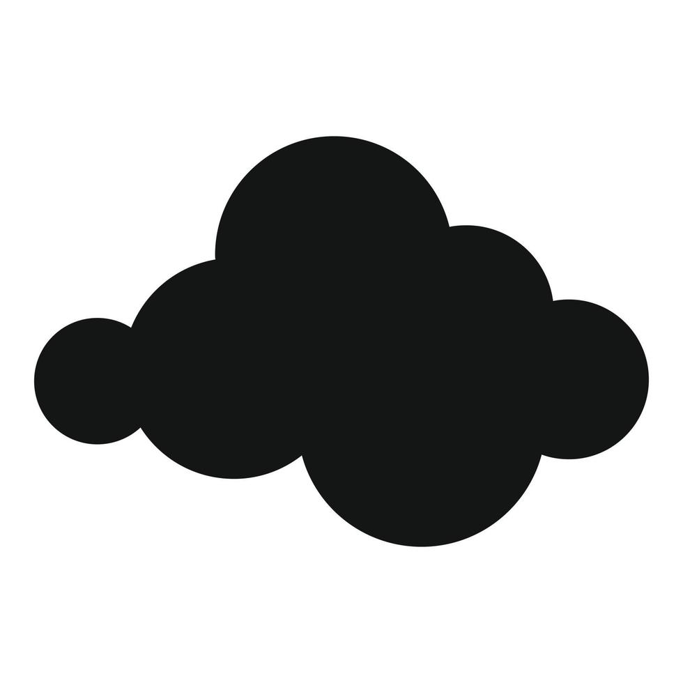 Moving cloud icon, simple style. vector
