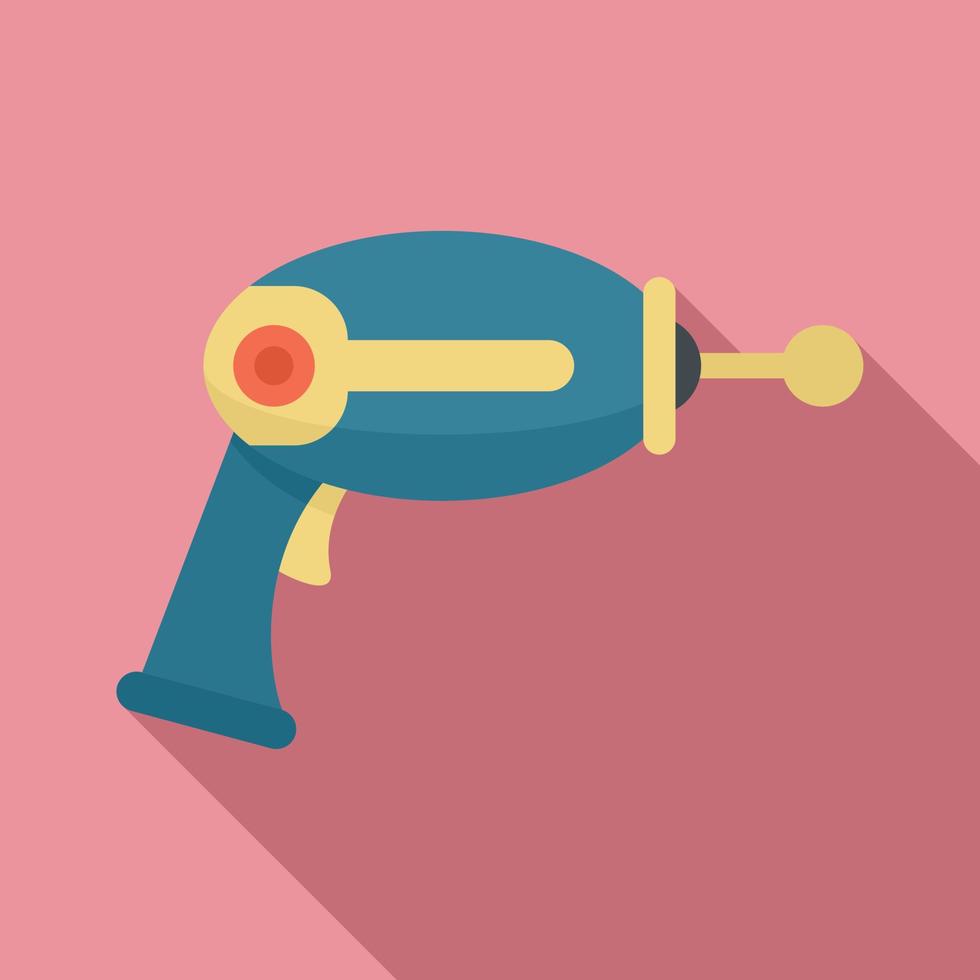 Toy blaster icon, flat style vector