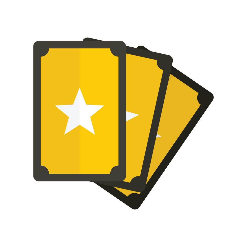 Magic fortune cards icon, flat style vector