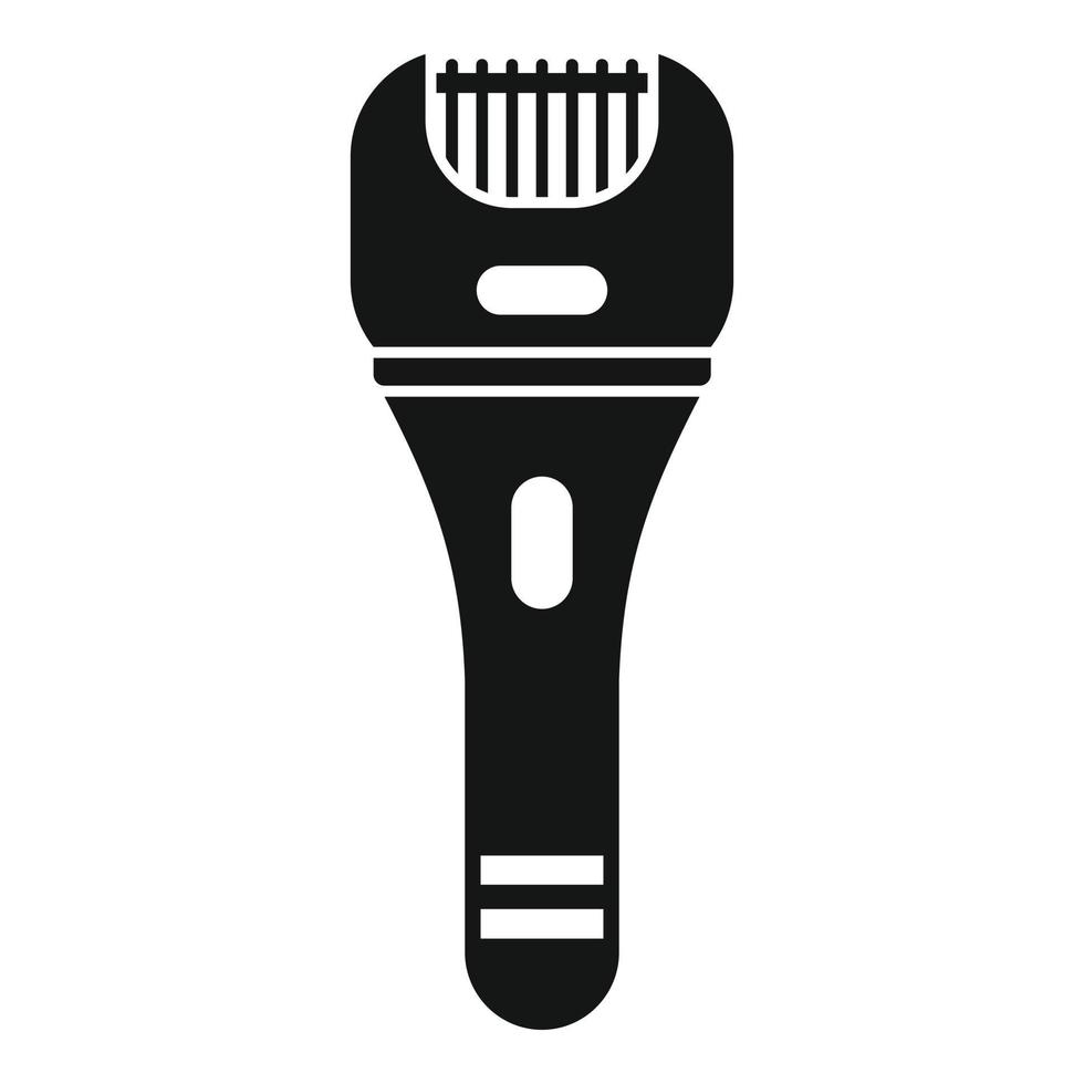 Hair removal shaver icon, simple style vector