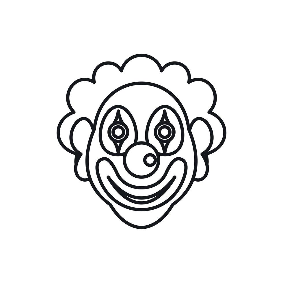 icono de payaso en estilo de contorno vector