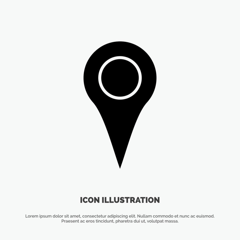 Geo location Location Map Pin solid Glyph Icon vector