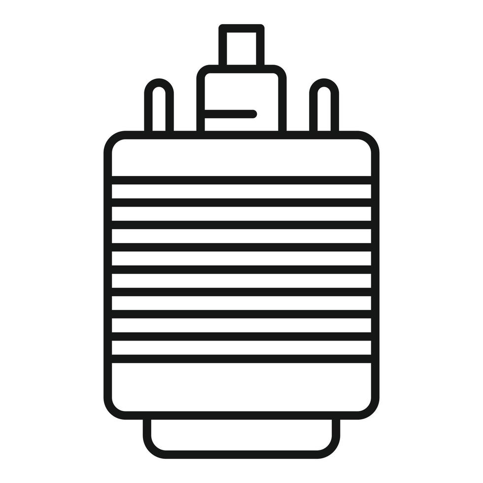 Vga adapter icon, outline style vector