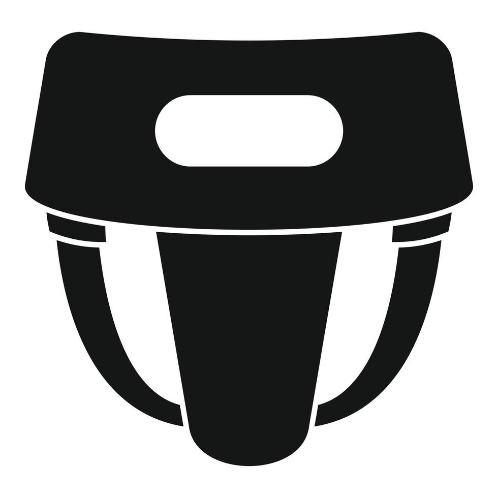 icono de casco de caja, estilo simple vector