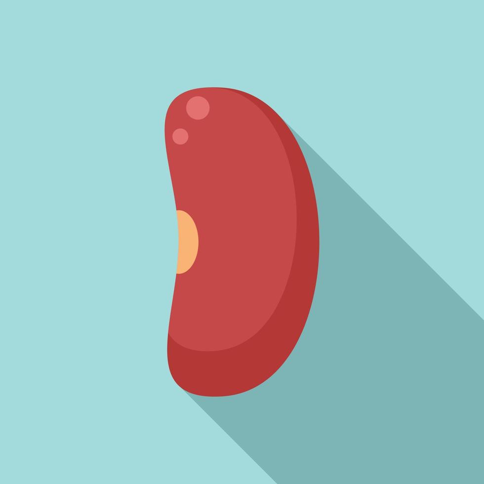 Garbanzo kidney bean icon, flat style vector