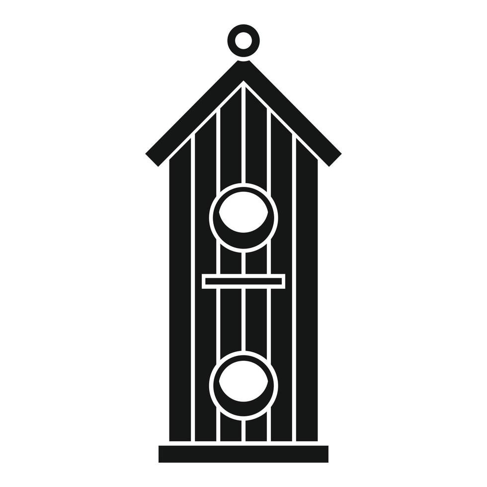 Double bird house icon, simple style vector