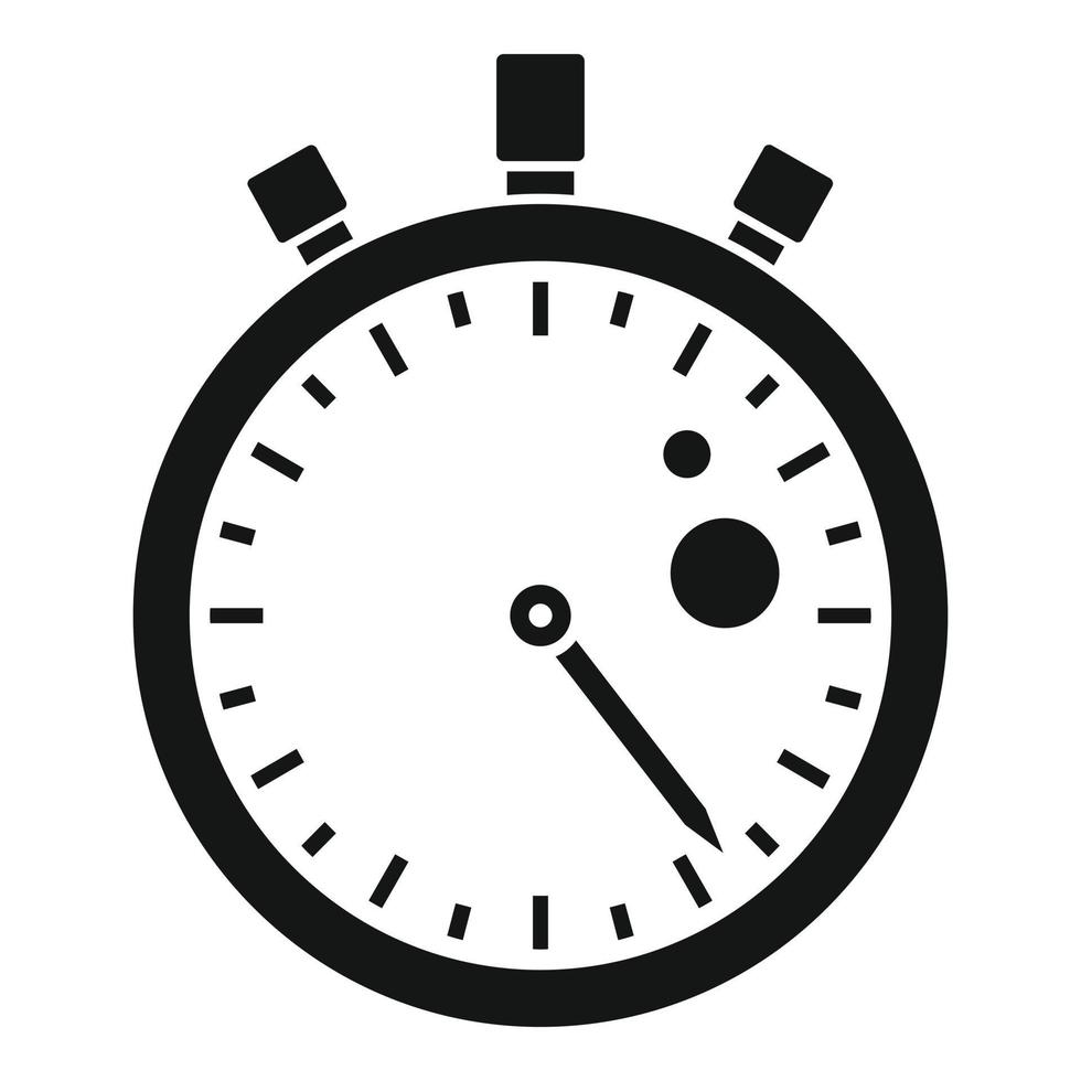 Sport stopwatch icon, simple style vector