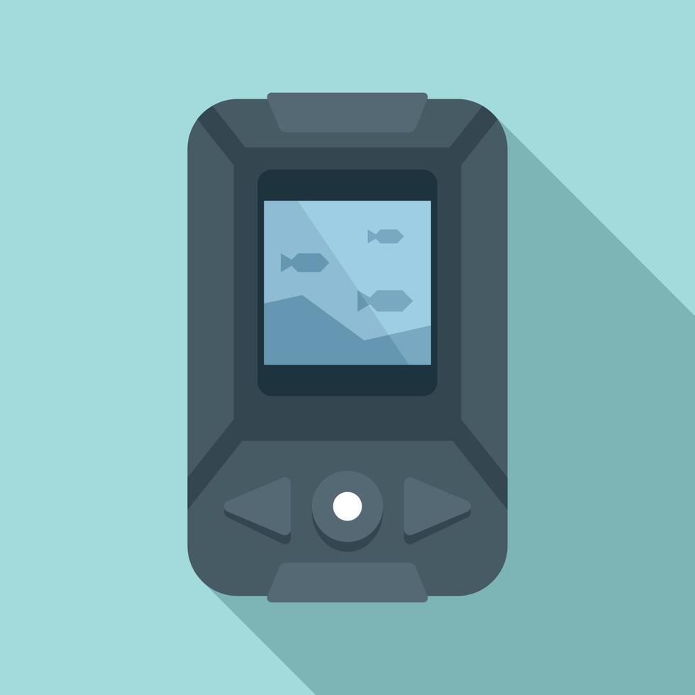 Echo sounder boat icon, flat style 14571270 Vector Art at Vecteezy