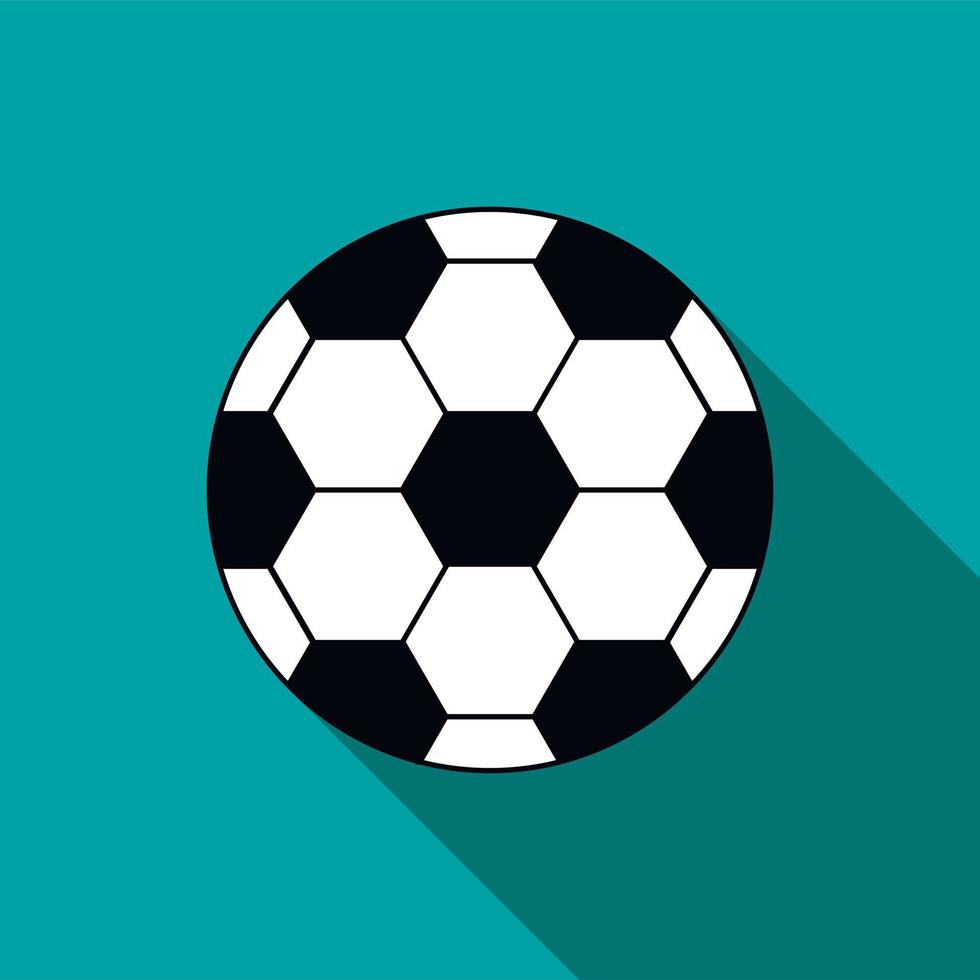Soccer ball icon in flat style vector