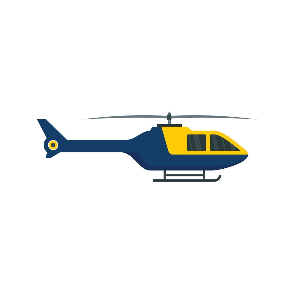 Police helicopter icon, flat style vector