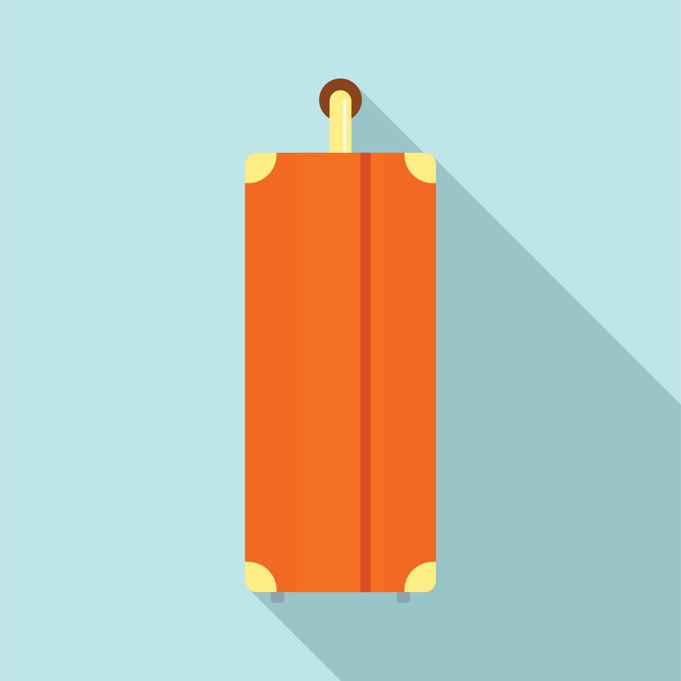 Side of travel bag icon, flat style vector