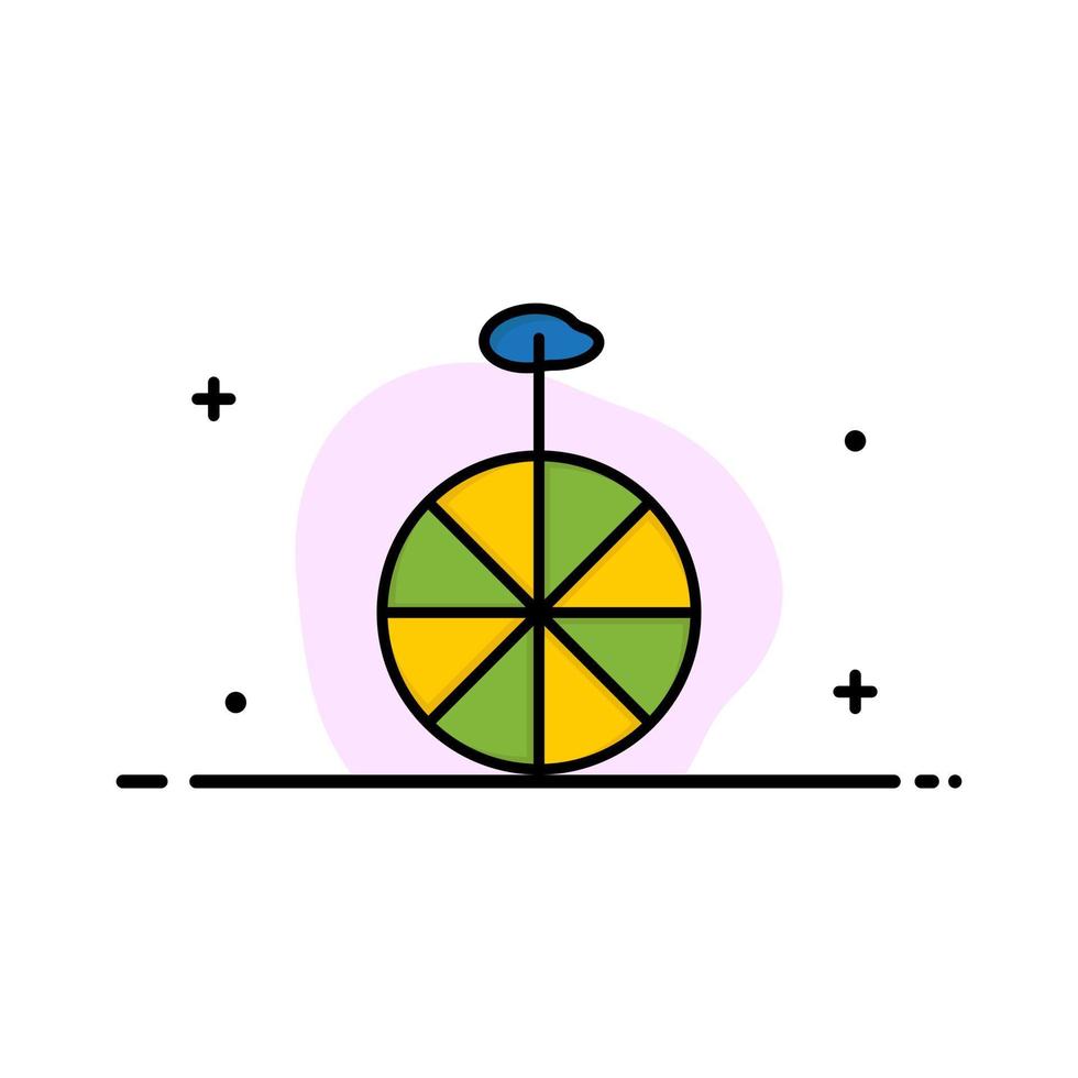 rueda ciclo circo empresa logotipo plantilla color plano vector