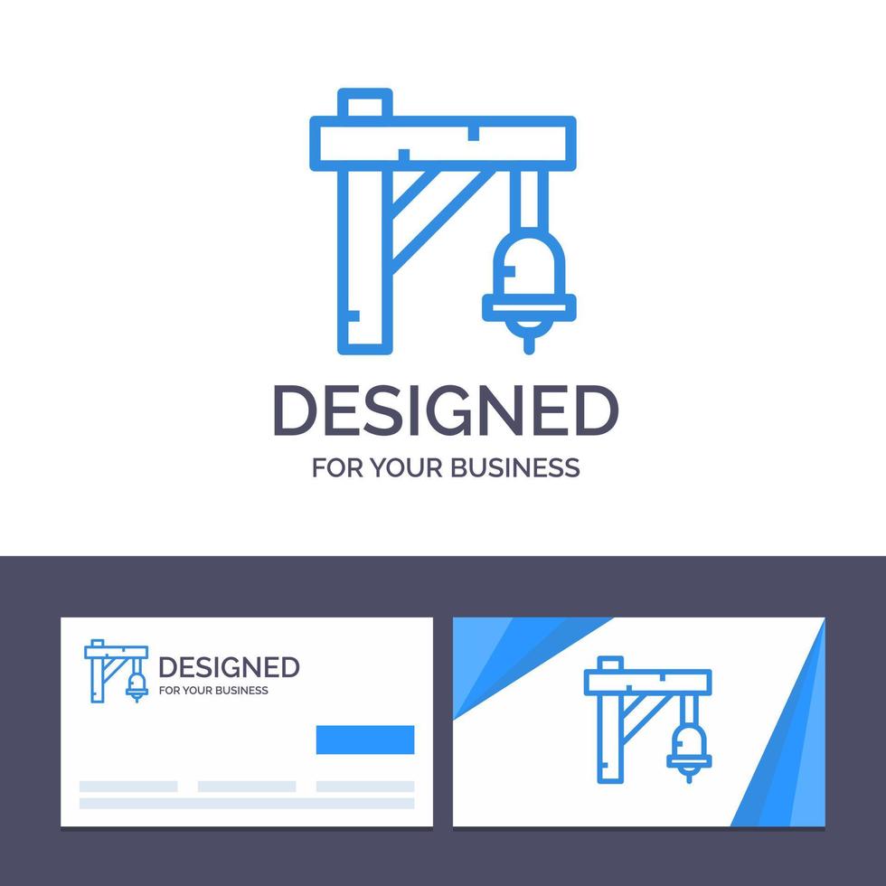 tarjeta de visita creativa y plantilla de logotipo campana signo tren transporte vector ilustración