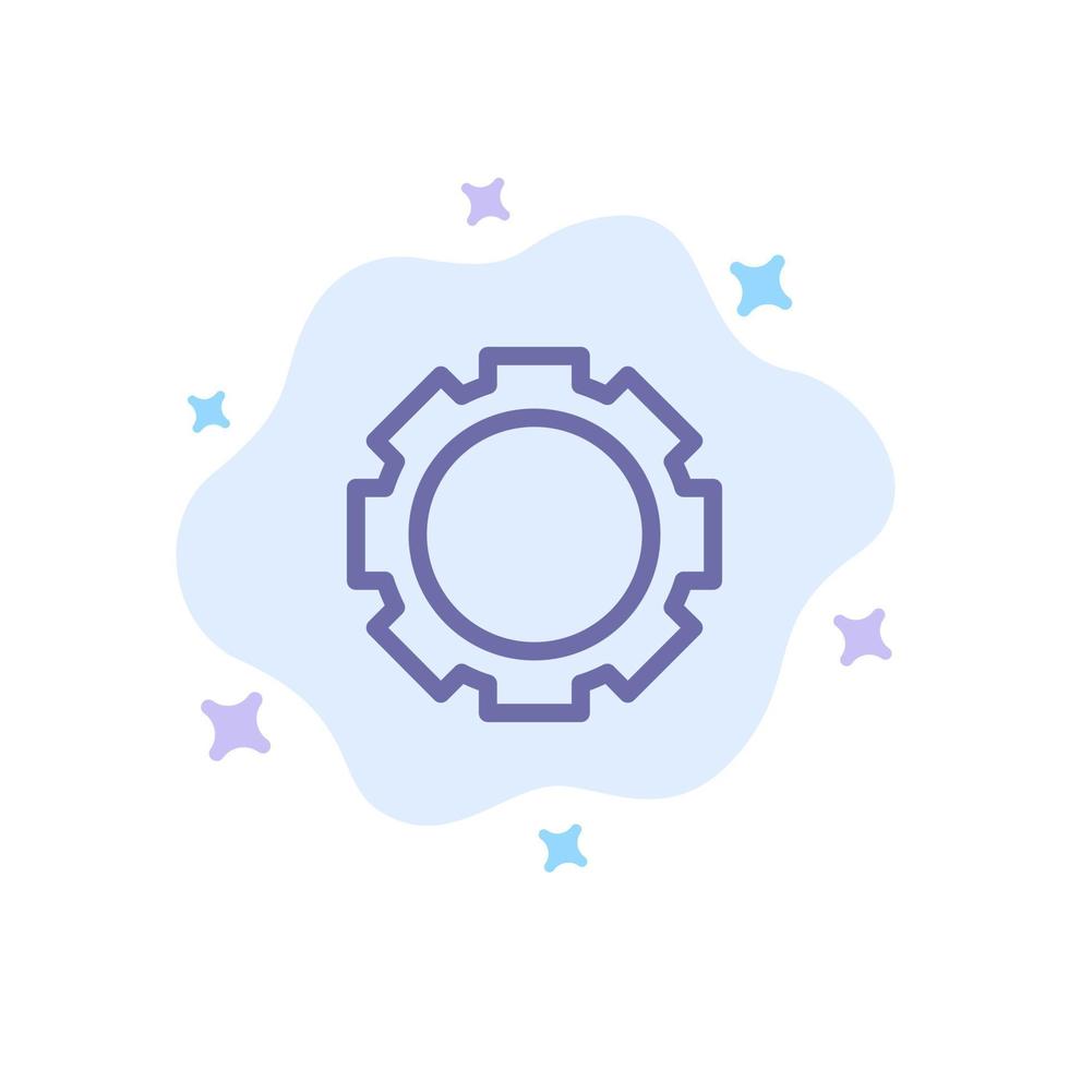 Gear Setting Instagram Blue Icon on Abstract Cloud Background vector