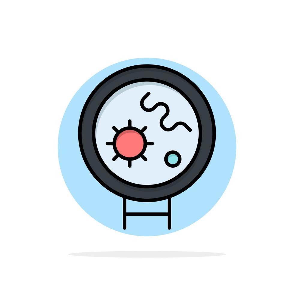 Bacteria Viruses Medical Search Abstract Circle Background Flat color Icon vector