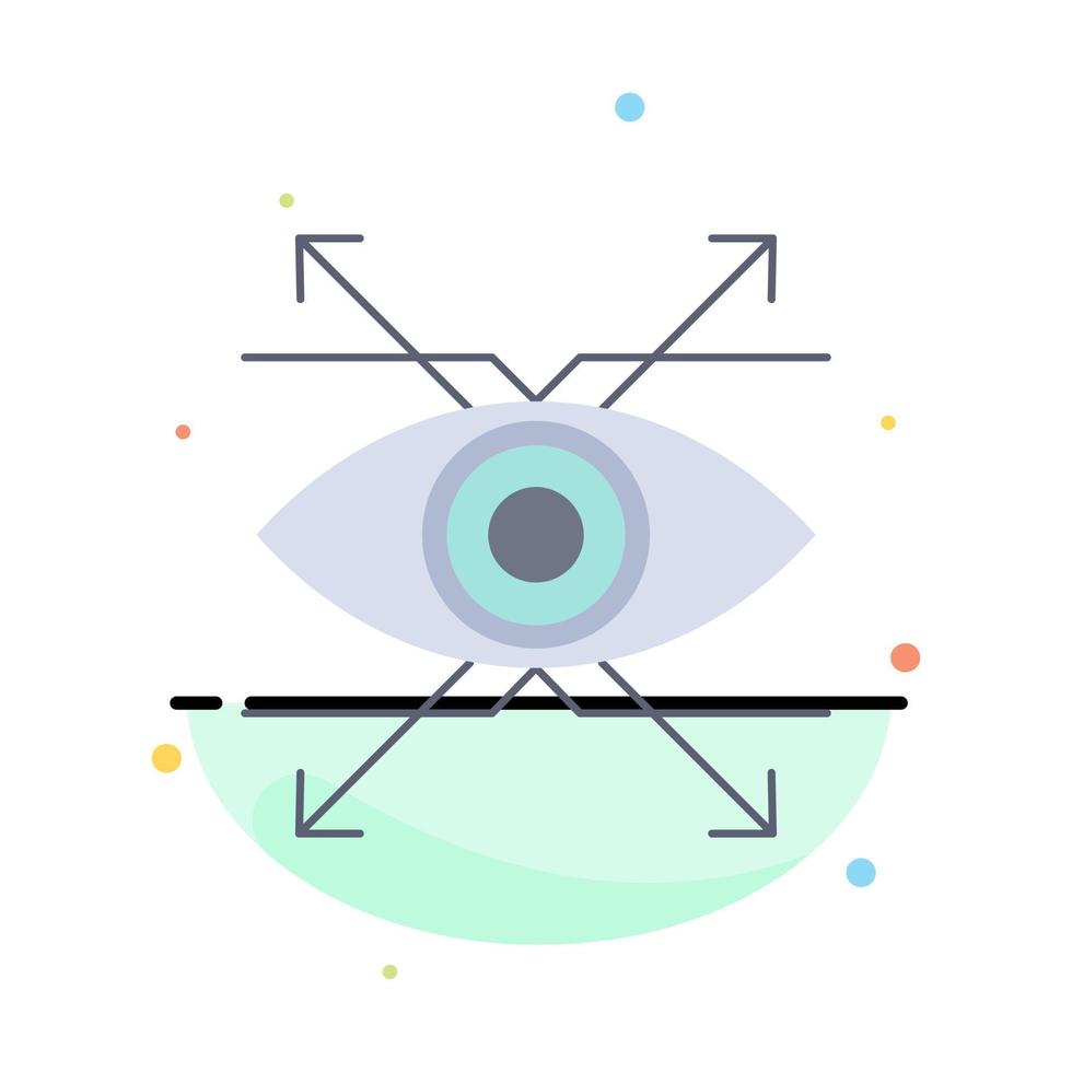 Business eye look vision Flat Color Icon Vector