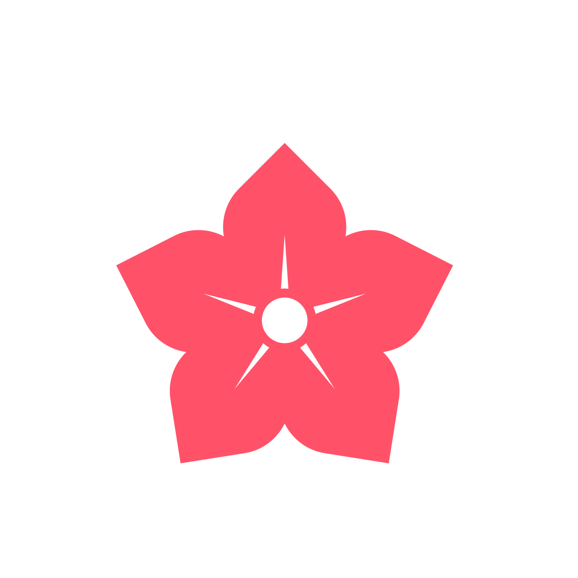 Blooming flower silhouette. Simple flowers for a beautiful decoration