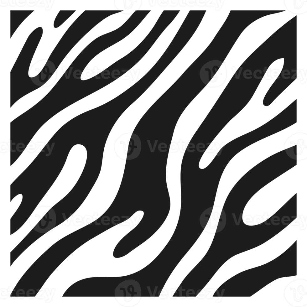 zwarte strepen op de huid van een zebra voor decoratie graphics png